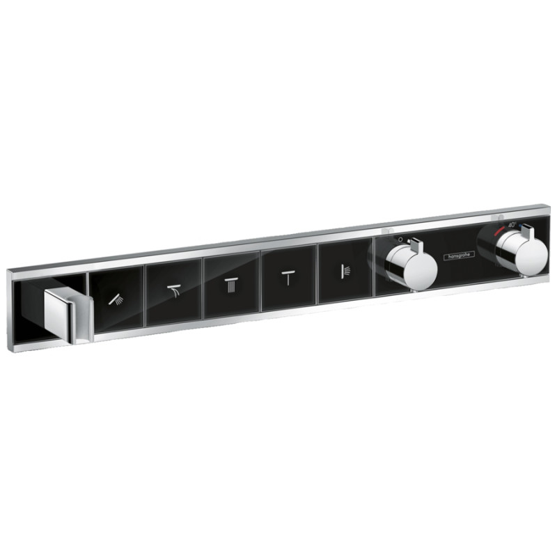 Hansgrohe RainSelect Термостат з 5 кнопками, СМ, чорний/хром, (15358600)