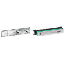 Hansgrohe RainSelect Термостат для 2х потребителей скрытого монтажа, хром+скрытая часть, (15380000+15310180)