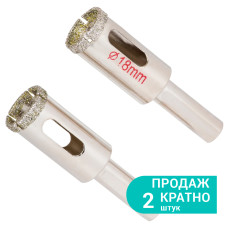 SIGMA Коронки алмазні по кераміці і склу Ø18мм (КРАТНО 2шт) (1541181) (2 шт)