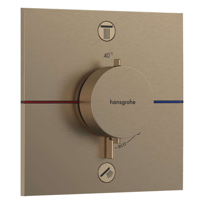 Hansgrohe SHOWERSELECT COMFORT E термостат для 2 потребителей, скрытый монтаж, цвет шлифованная бронза, (15572140)