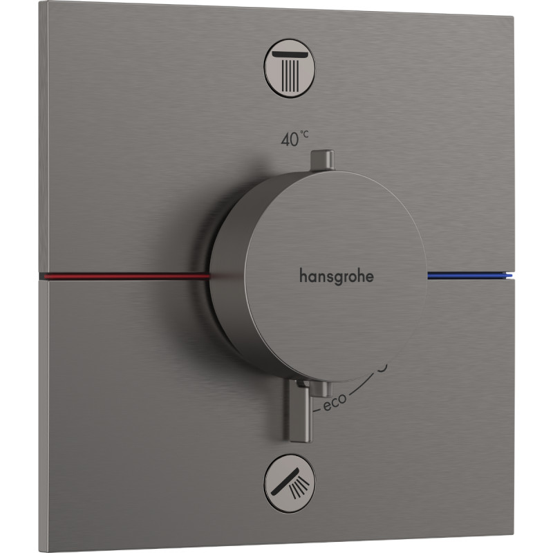 Hansgrohe SHOWERSELECT COMFORT E термостат для 2споживачів, прихований монтаж, колір шліфованний чорний хром, (15572340)