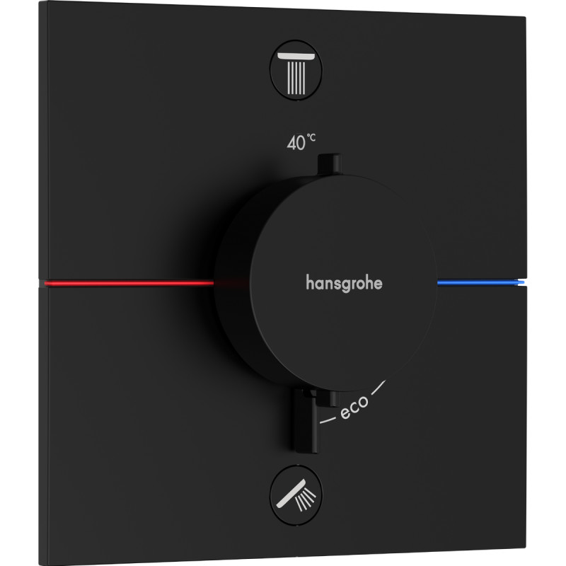 Hansgrohe SHOWERSELECT COMFORT E термостат для 2 потребителей, скрытый монтаж, цвет черный матовый, (15572670)