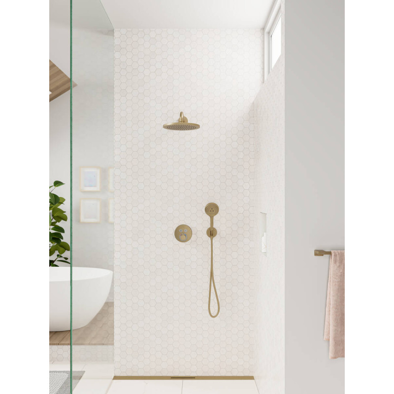 Hansgrohe SHOWERSELECT S термостат для 2х споживачів, ПМ, коліршліфованна бронза, (15743140)