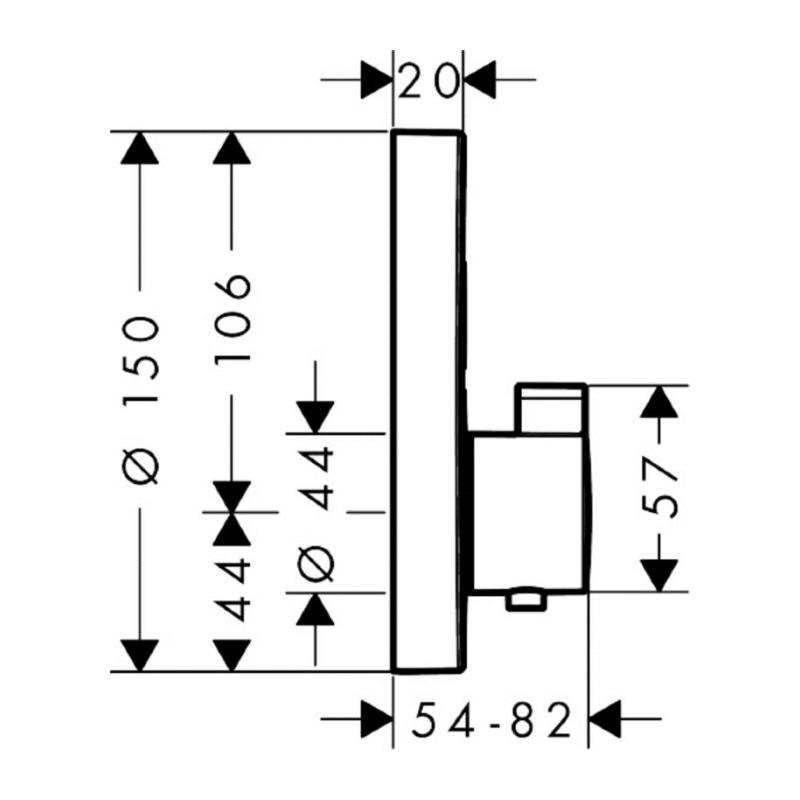 Hansgrohe ShowerSelect S Змiшувач для душу, для 2х споживачiв, СМ, (15748000)