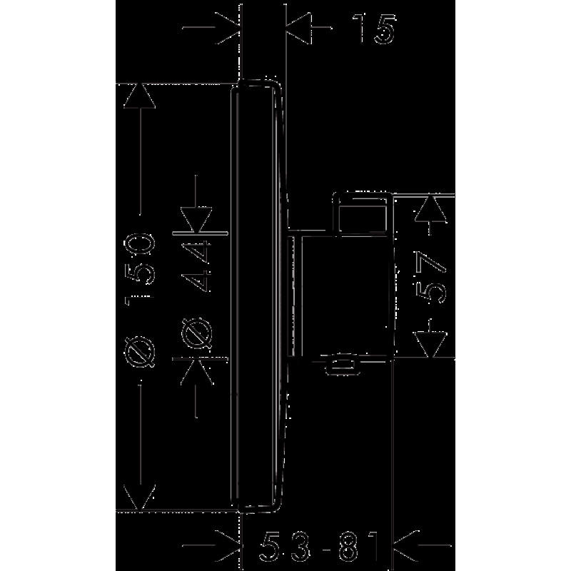 Hansgrohe Ecostat S Термостат для душа, прихований монтаж, хром, (15755000)