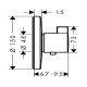 Hansgrohe Ecostat S Highflow Термостат для душу, (15756000)