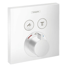 Hansgrohe ShowerSelect Термостат для 2х споживачiв, прихованого монтажу, колiр матовий бiлий, (15763700)