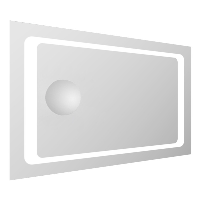 VOLLE Дзеркало прямокутне 55*80см зі світлодіодним підсвітленням та вбудованім дзеркалом зі збільшенням 3Х, (16-55-558)