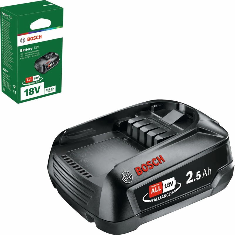 BOSCH Акумулятор PBA, 18В, 2.5А·год, 0.3кг (1600A005B0)