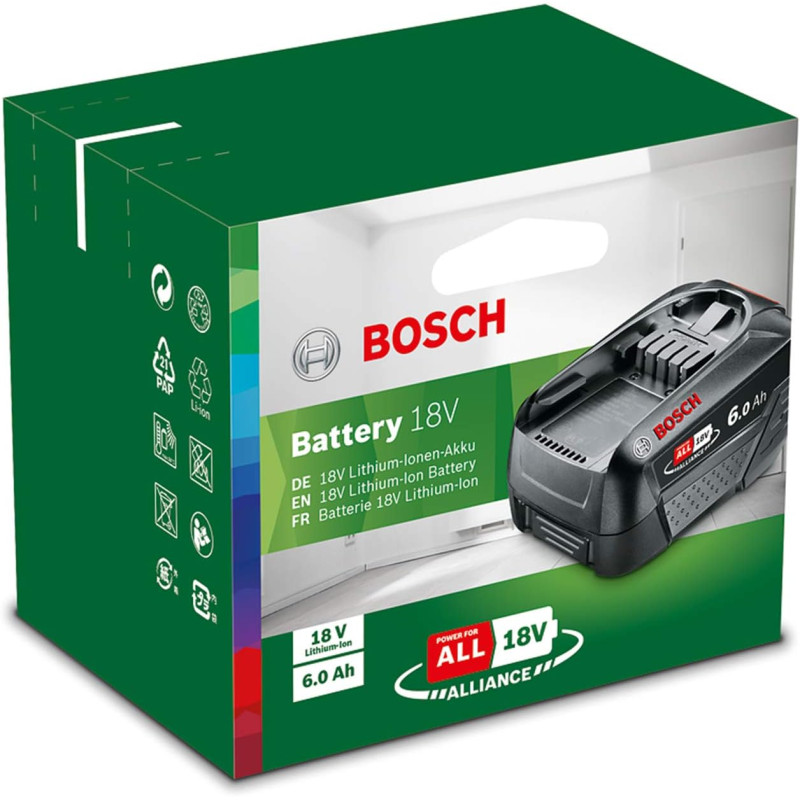 BOSCH Акумулятор PBA, 18В, 6А·год, 0.7кг (1600A00DD7)