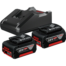 BOSCH Акумуляторні батареї з ЗУ , комплект 2 шт, GBA 18Вх4.0A*год + GAL 18V-40 (1600A019S0)