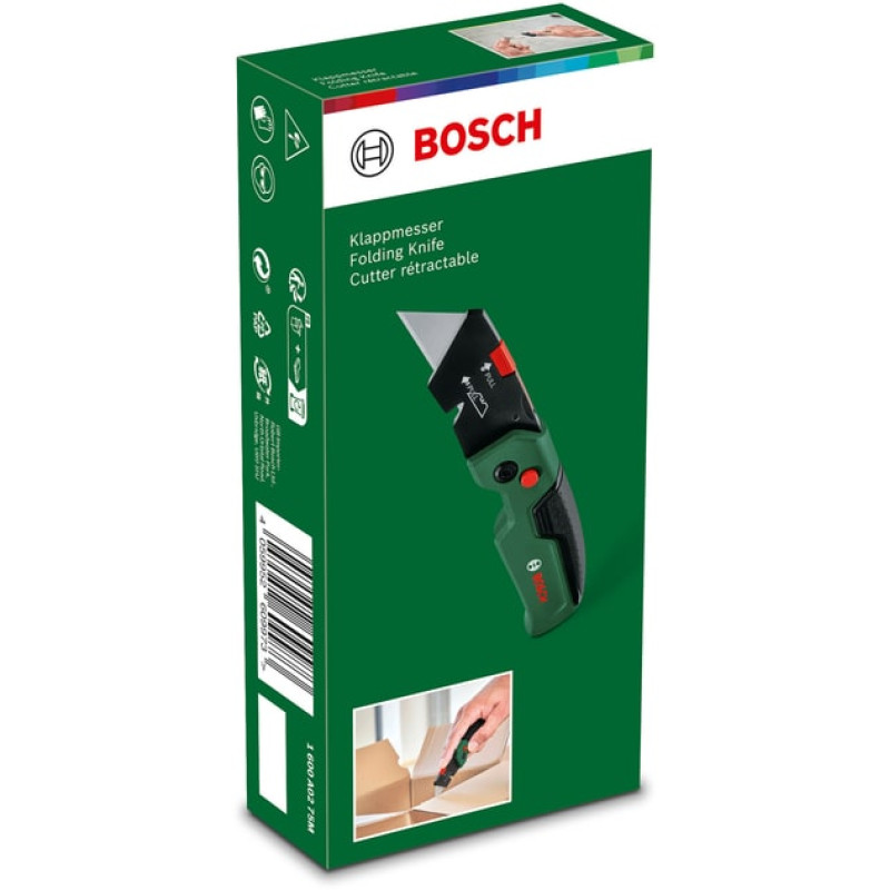 BOSCH Ніж будівельний трапецієподібний складний , корпус пластик, 144мм (1600A0275M)