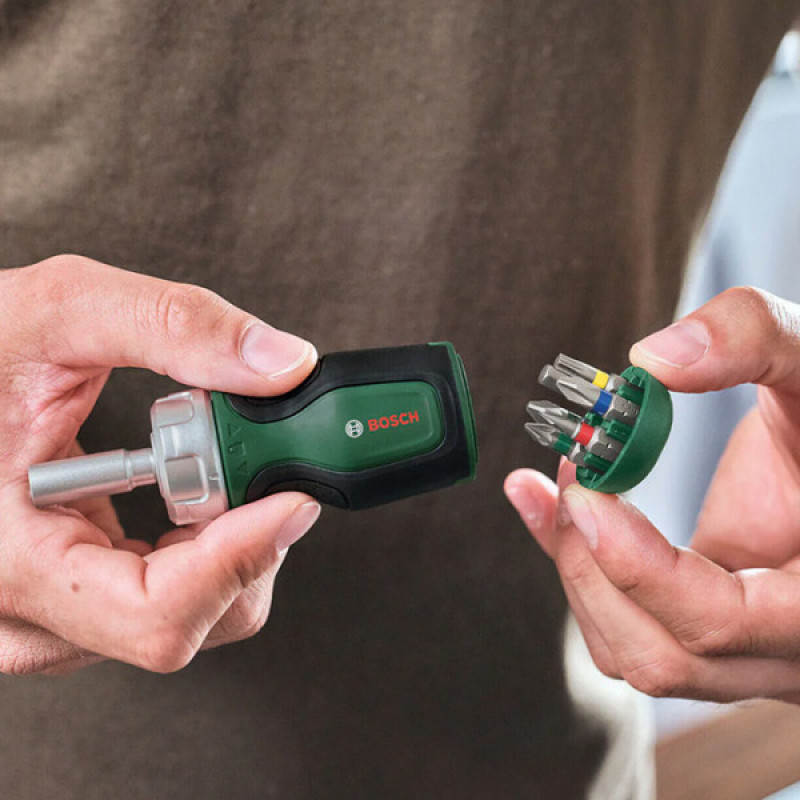 BOSCH Викрутка з тріскачкою 6 насадок (1600A027PN)