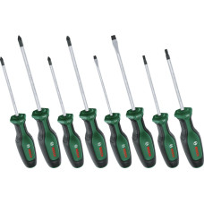 BOSCH Викрутка набір 8шт, SL 4, 6.5 мм, PH1х100 мм, PH2х125 мм, PZ1х100 мм, PZ2х125 мм, Т20х100, Т25х100 (1600A02BX8)