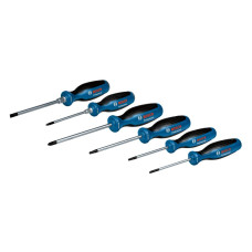BOSCH Викрутка набір 6шт, SL 3.5, 6.5 мм, Т15х75мм, Т20х100мм, PH1x100мм, PZ2x125 мм (1600A02CV3)