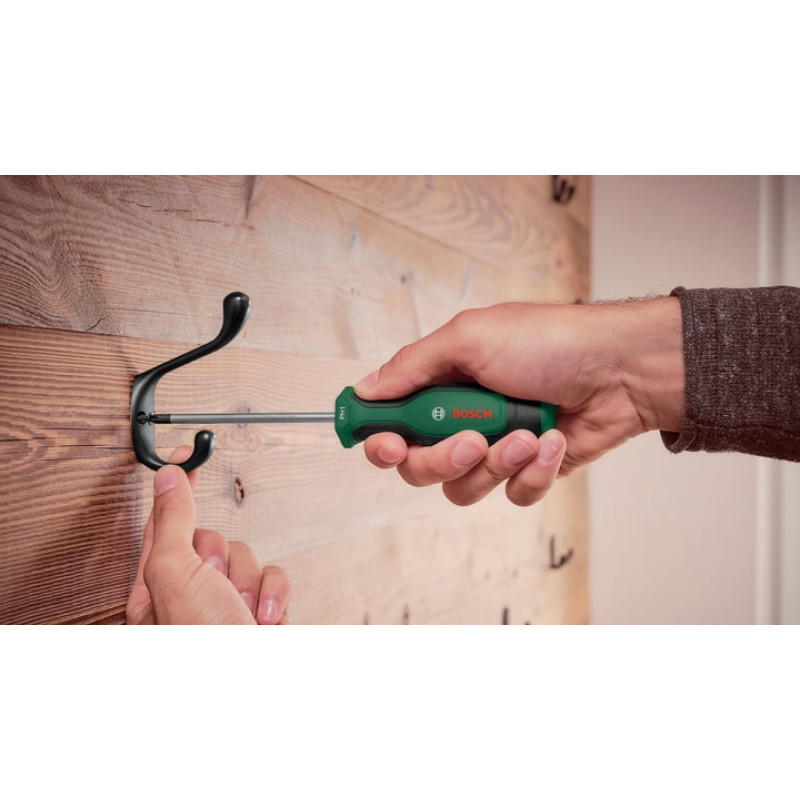 BOSCH Викрутка набір 6шт, SL 4 мм, PH2х125 мм, PZ1х100 мм, PZ2х125 мм, Т20х100, Т25х100 (1600A02W7L)
