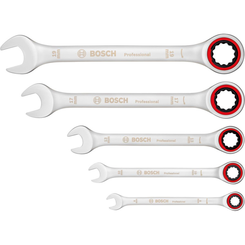 BOSCH Ключі комбіновані , набір 5шт, 8,10,13,17,19мм (1600A02Z3D)