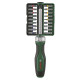 BOSCH Викрутка з тріскачкою, 18 біт, 225мм, сталь CrV (1600A02Z9A)