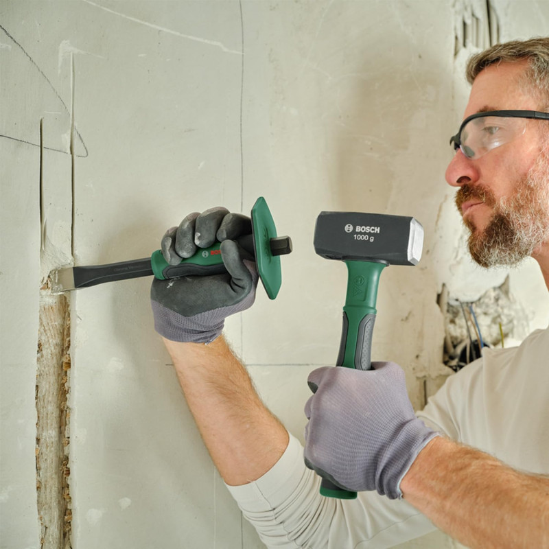 BOSCH Зубило плоске , 250x102x81мм, захист руки, CrV (1600A02ZA5)