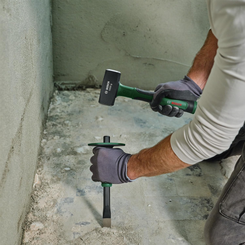 BOSCH Зубило плоске , 250x102x81мм, захист руки, CrV (1600A02ZA5)