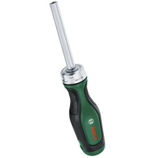 BOSCH Викрутка з тріскачкою, 12 насадок, руків'я PC+ABS+TPR , 207мм, сталь CrV (1600A032V0)
