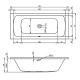 Devit 17075345 Comfort S Ванна 170x75 біла + ніжки 207093