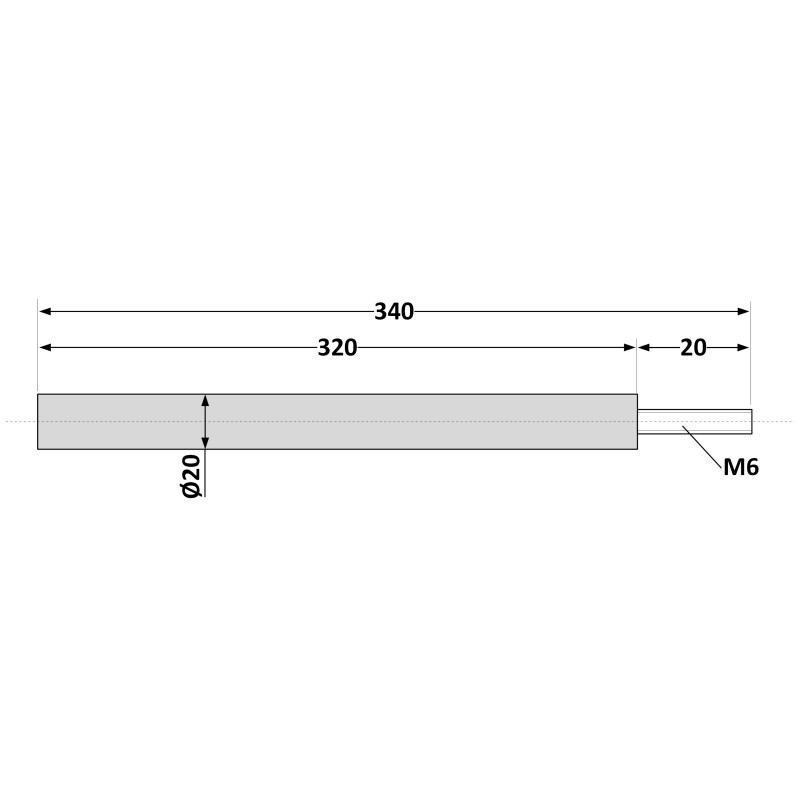 Анод Thermo Alliance CWH d 22 мм / 26 мм, L=320 мм (1708230784) SD00054402