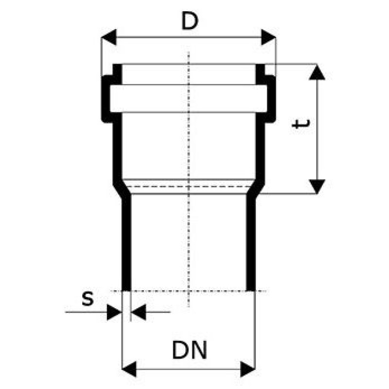 Ostendorf Труба каналізаційна Dn 40 L 500 HT-Safe (171020)