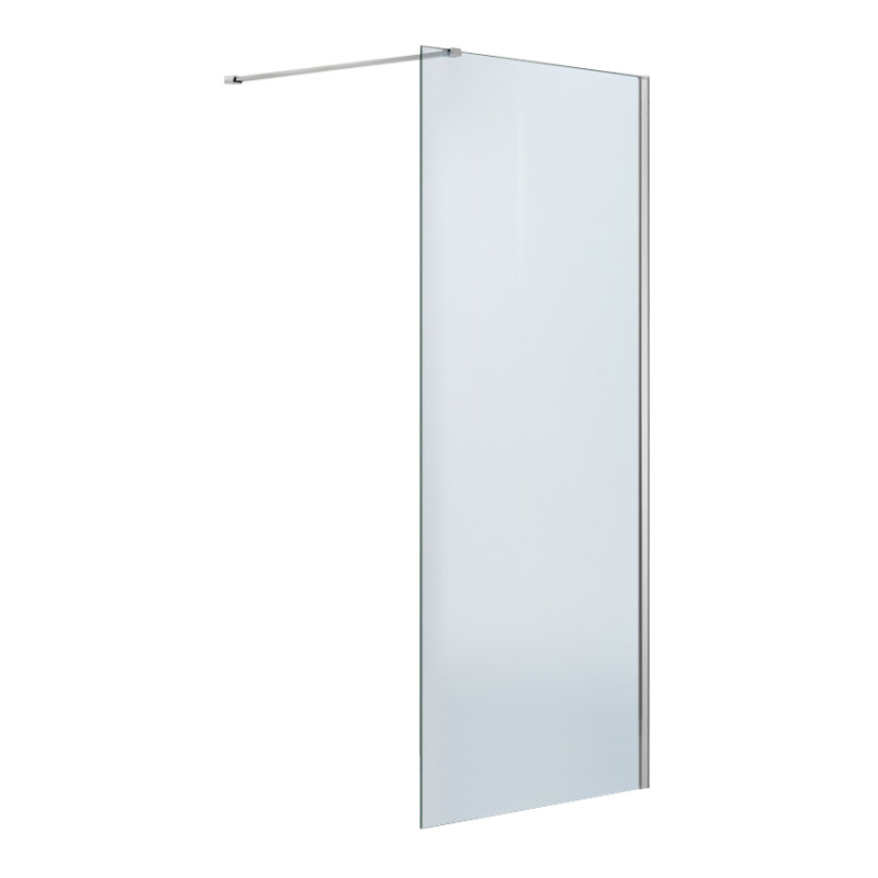 VOLLE Стенка Walk-In 90*190см, прозрачное стекло 8мм + профиль стеновой 1900мм для Walk-IN + держатель стекла (D) 1000мм, (18-08-90+01-01+05D-100)