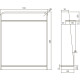 VOLLE Полиця-рушникотримач 55*15*68см підлогова кам'яна Solid surface, (18-40-128)