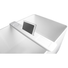 VOLLE Накладна полиця на ванну, кам`яна Solid surface 870 * 115 *24мм, колір білий, (18-40-403)