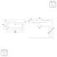 VOLLE SOLO комплект мебели 80см blanco: тумба подвесная, 1 ящик + раковина накладная арт 13-16-018, (1910.328007)