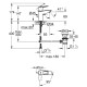 Grohe BauLoop New Одноважільний змішувач для раковини S-Size (22054001)
