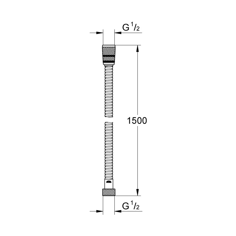 Grohe VitalioFlex Metal Long-Life TwistStop 1500 Металевий душовий шланг (22101000)