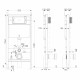 VOLLE MASTER EVO SENSOR комплект інсталяції для унітазу 4в1 (інсталяція, кріплення, прокладка, клавіша LARGO EVO SENSOR cromo), (2220.010301)