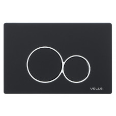 VOLLE VISO EVO клавіша змиву, чорна, soft-touch, пластик, (222123)