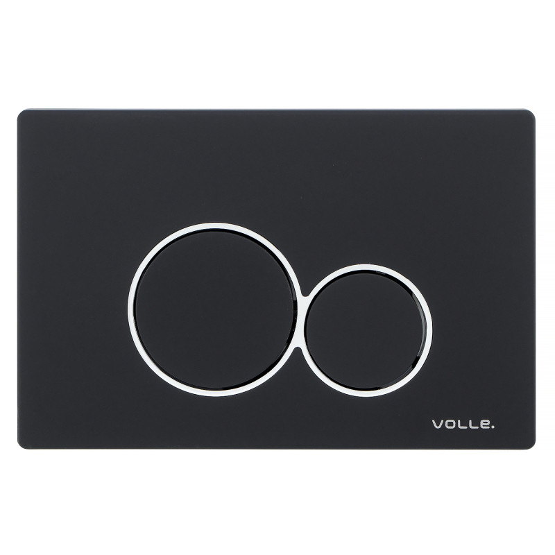 VOLLE VISO EVO кнопка смыва, черная, soft-touch, пластик, (222123)