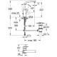 Grohe Eurocube Змішувач для раковини, одноручковий, високий виливши, (2313500E)