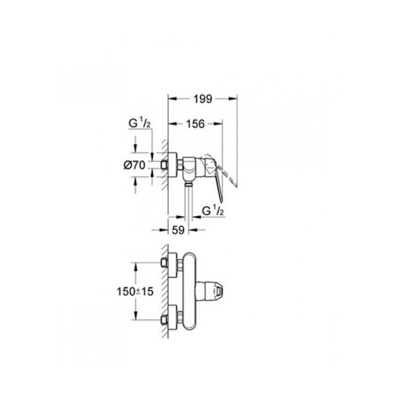 Grohe Touch Cosmopolitan Смеситель для душа, однорычажный, (23220000)