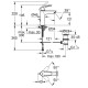 Grohe 233222433 Eurosmart Одноважільний змішувач для раковини M-Size з донним клапаном, чорний матовий urosmart Одноважільний змішувач для раковини M-Size з донним клапаном, чорний матовий (233222433)