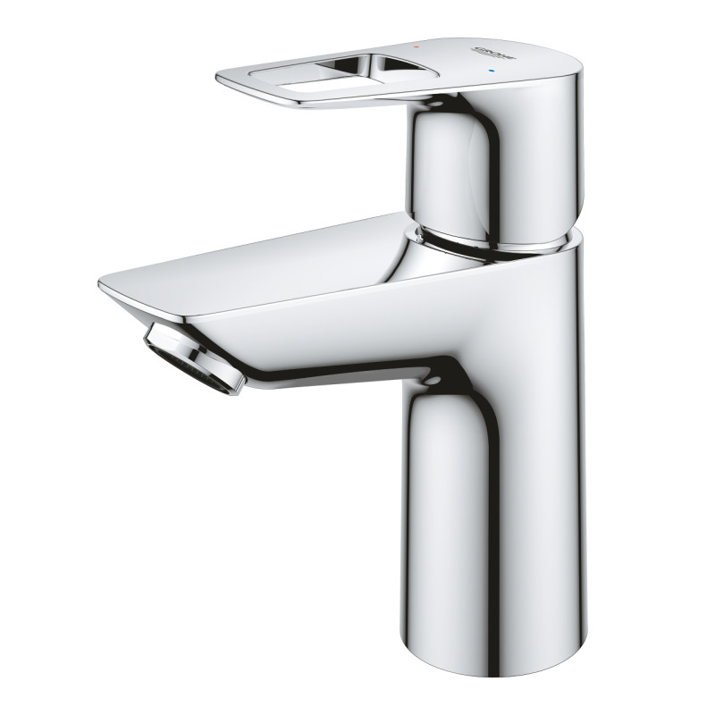 Grohe Змішувач для умивальника BauLoop однорычажный, без донного клапана, хром (23337001)