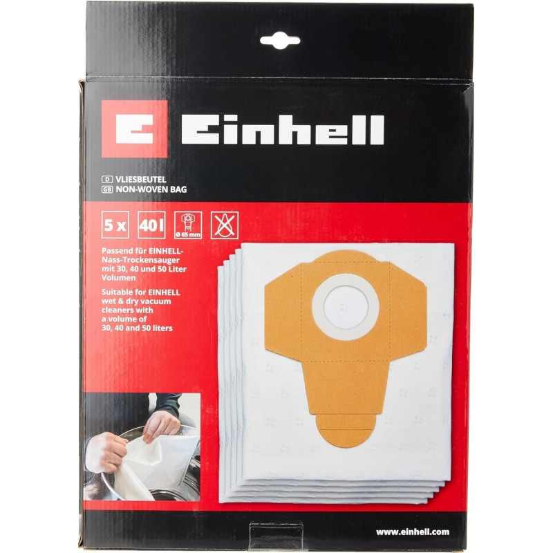 Einhell Мішки синтетичні до пилососів 30-50 л, 5 шт (2351195)