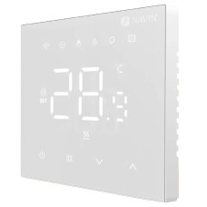 Терморегулятор Navin WT410W-3А 5...35 °C для котлів опалення електронний Wi-Fi Tuya, Smart Life провідне підключення 230В білий (24-104273-8686)
