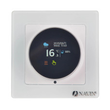 Терморегулятор Navin EH20R-16A 5...35 °C для теплої підлоги електронний Wi-Fi Tuya, Smart Life вбудований дротовий датчик 16A 230В білий (24-160075-0331)