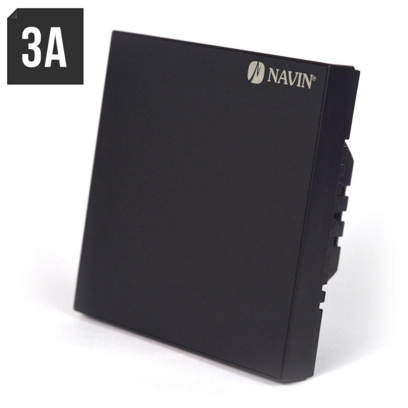 Терморегулятор Navin WT410B-3А 5...35 °C для котлів опалення електронний Wi-Fi Tuya, Smart Life провідне підключення 230В чорний (24-604273-8686)