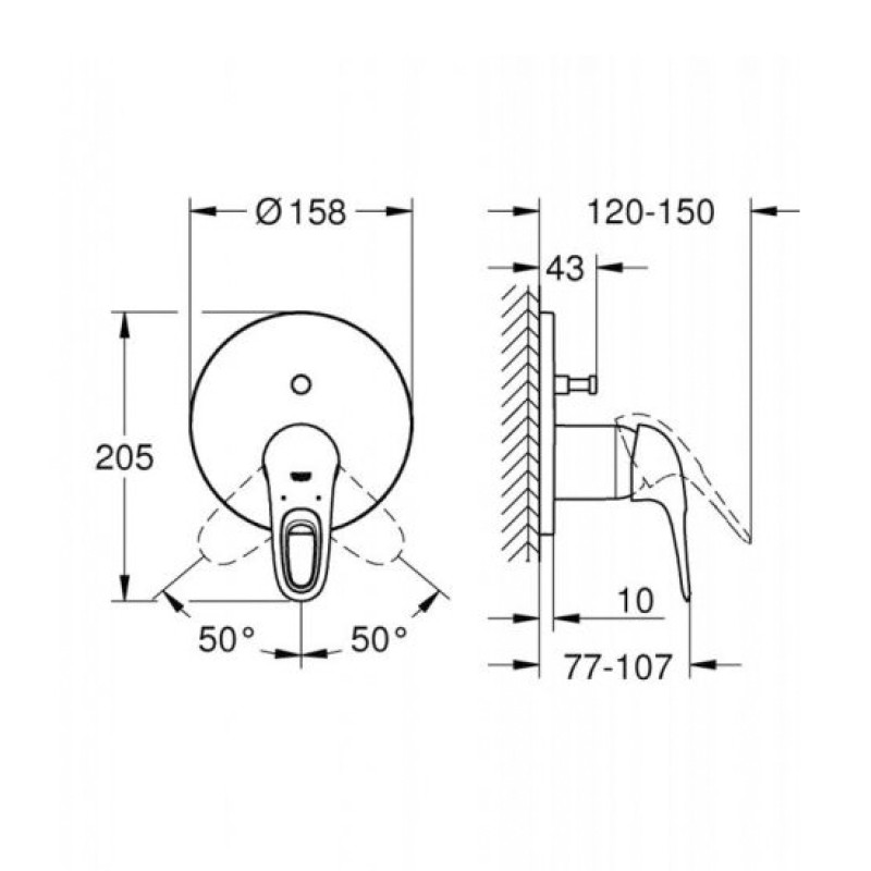 Grohe Змішувач для ванни Eurostyle (24049003)