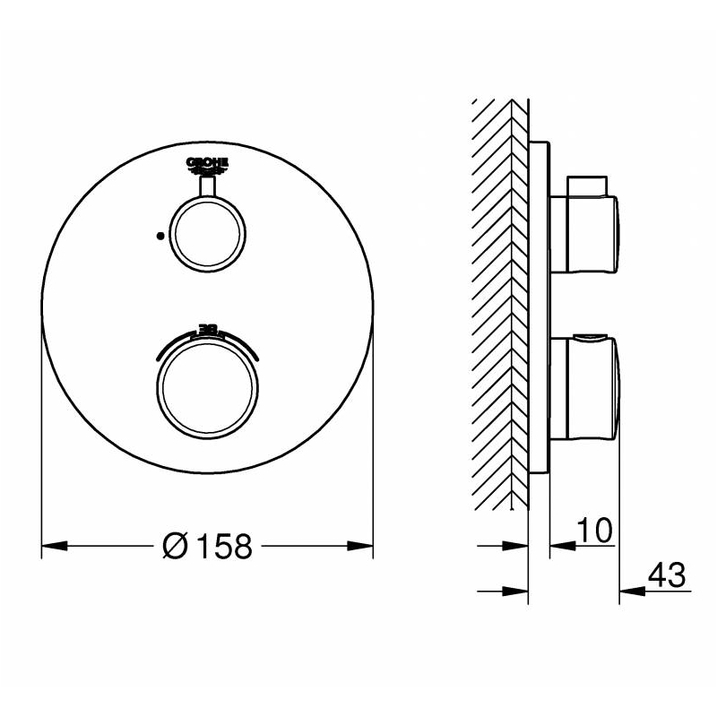 Grohe Термостат для душу Grohtherm (24075000)