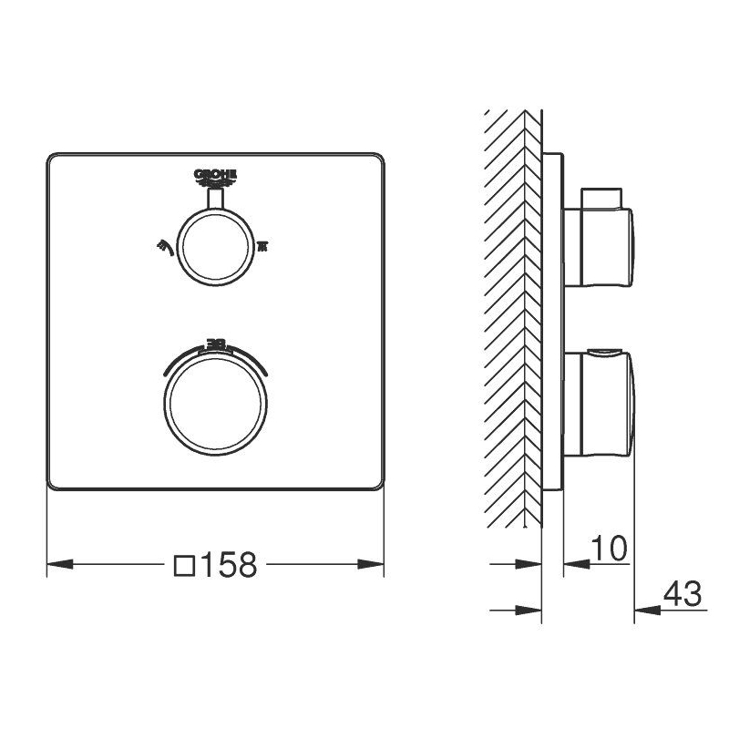 Grohe Термостат Grohtherm THM (24079000)