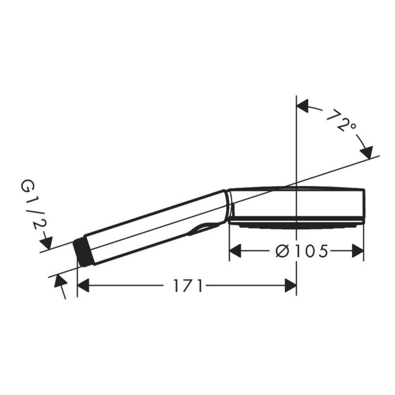 Hansgrohe PULSIFY ручний душ (3 типа струменів PowderRain, IntenseRain, Massage), (24110000)
