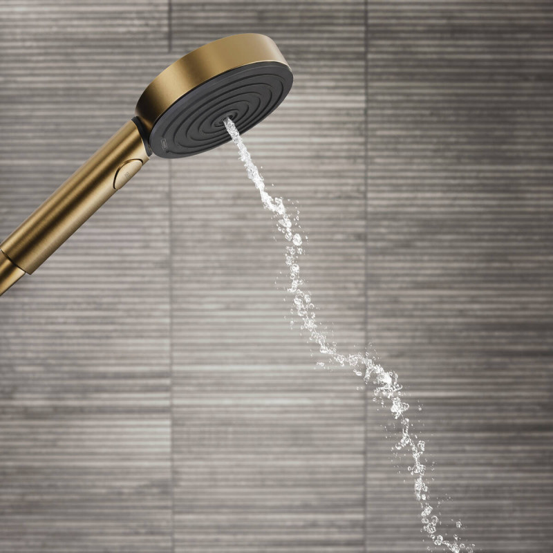 Hansgrohe PULSIFY ручной душ (3 типа струи PowderRain, IntenseRain, Massage) цвет шлифованная бронза, (24110140)